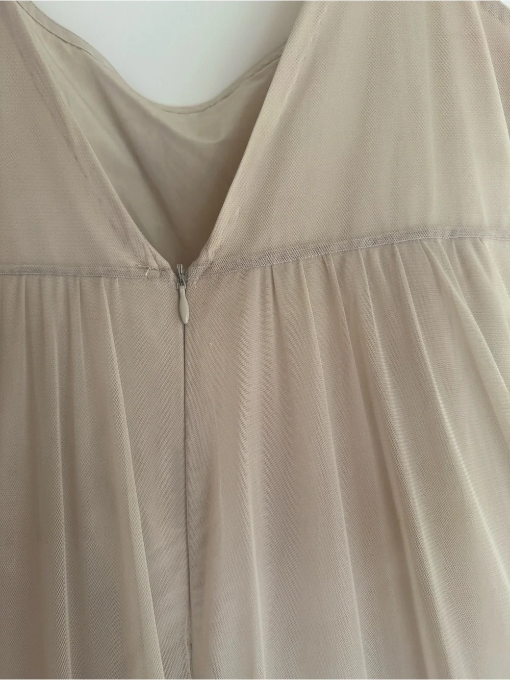 Sleeveless Cream Dress with Black Lace Overlay